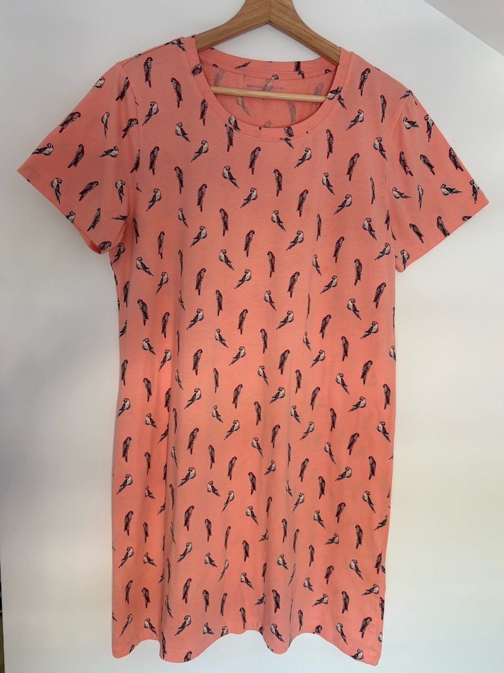 Margaritaville Peach Short Sleeve Bird Print Tee